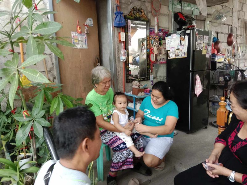 Home visit with a senior citizen